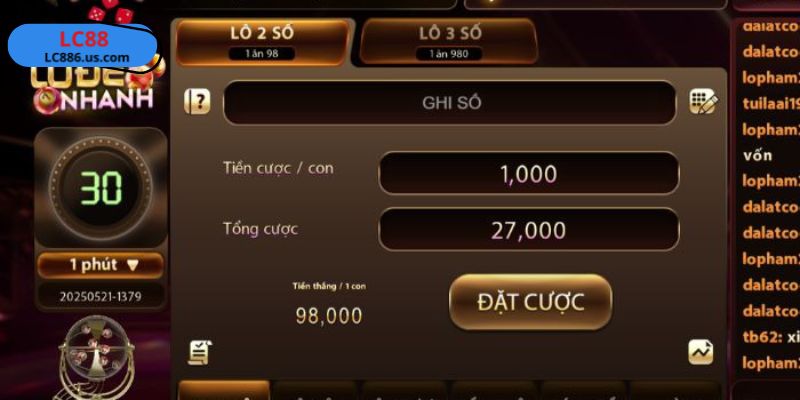 Lô đề trực tuyến là bộ môn làm nên uy tín của thương hiệu giải trí LC88